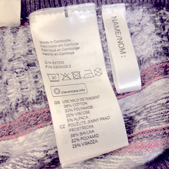 3/$25 H&M Fair Isle Sweater Leggings Size 9 10 - Picture 4 of 5